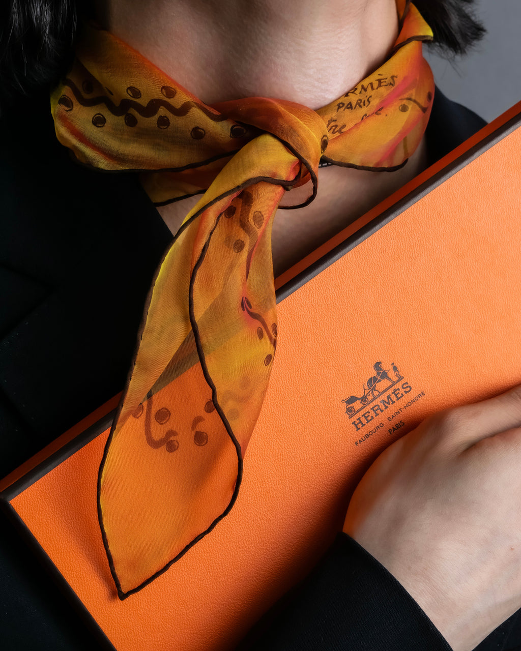"HERMES" Exotic motif carre scarf