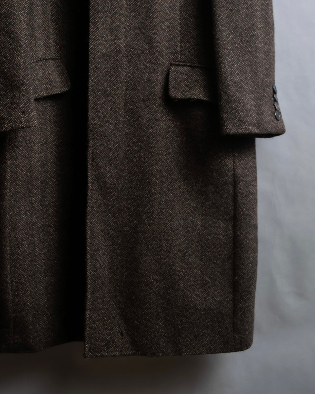 "Dolce &amp; Gabbana" Herringbone pattern slim shape chester coat