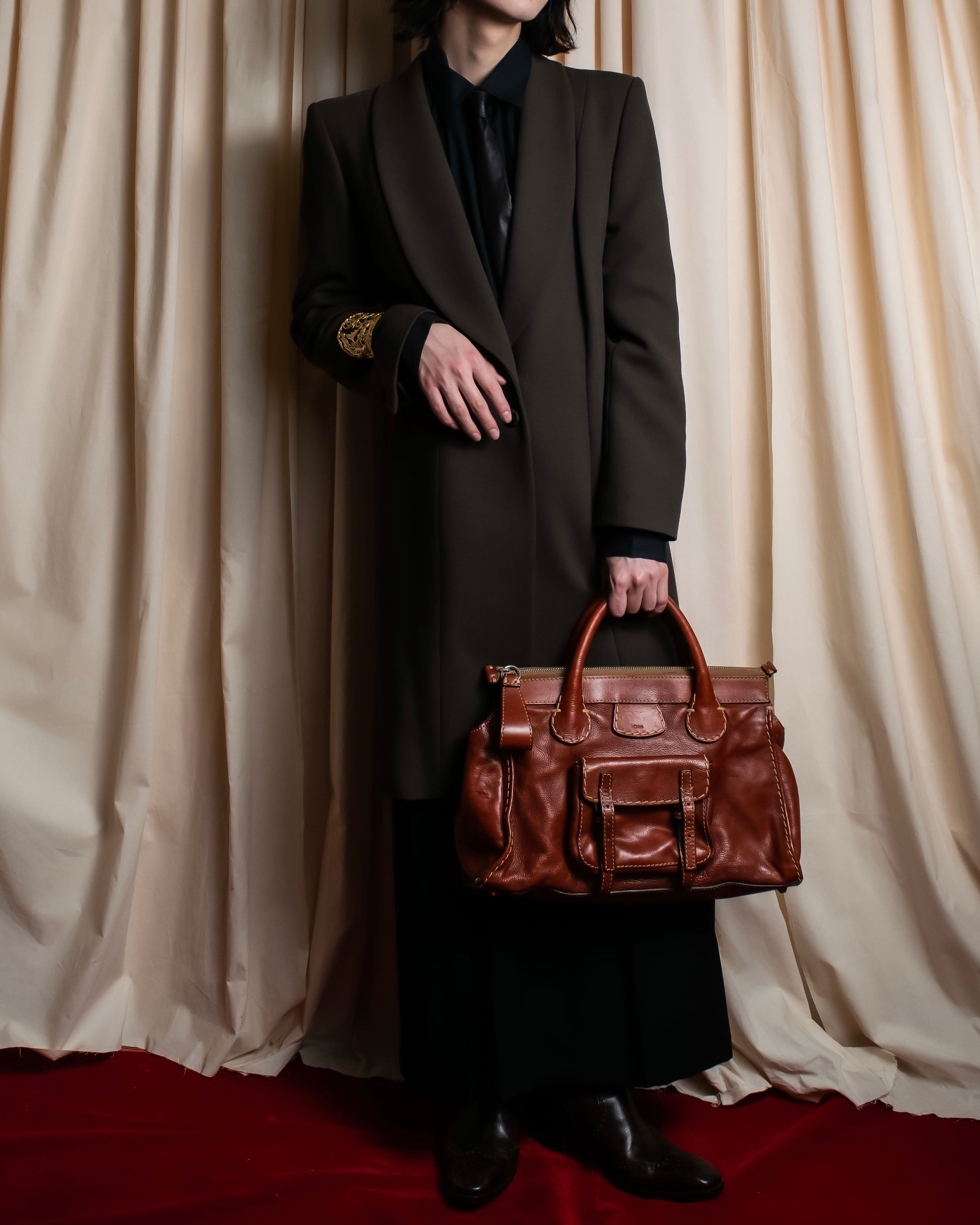 "Chloe" Edith series crossbody leather bag