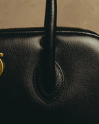 "Salvatore Ferragamo" 90's-00's Structured leather top handle bag