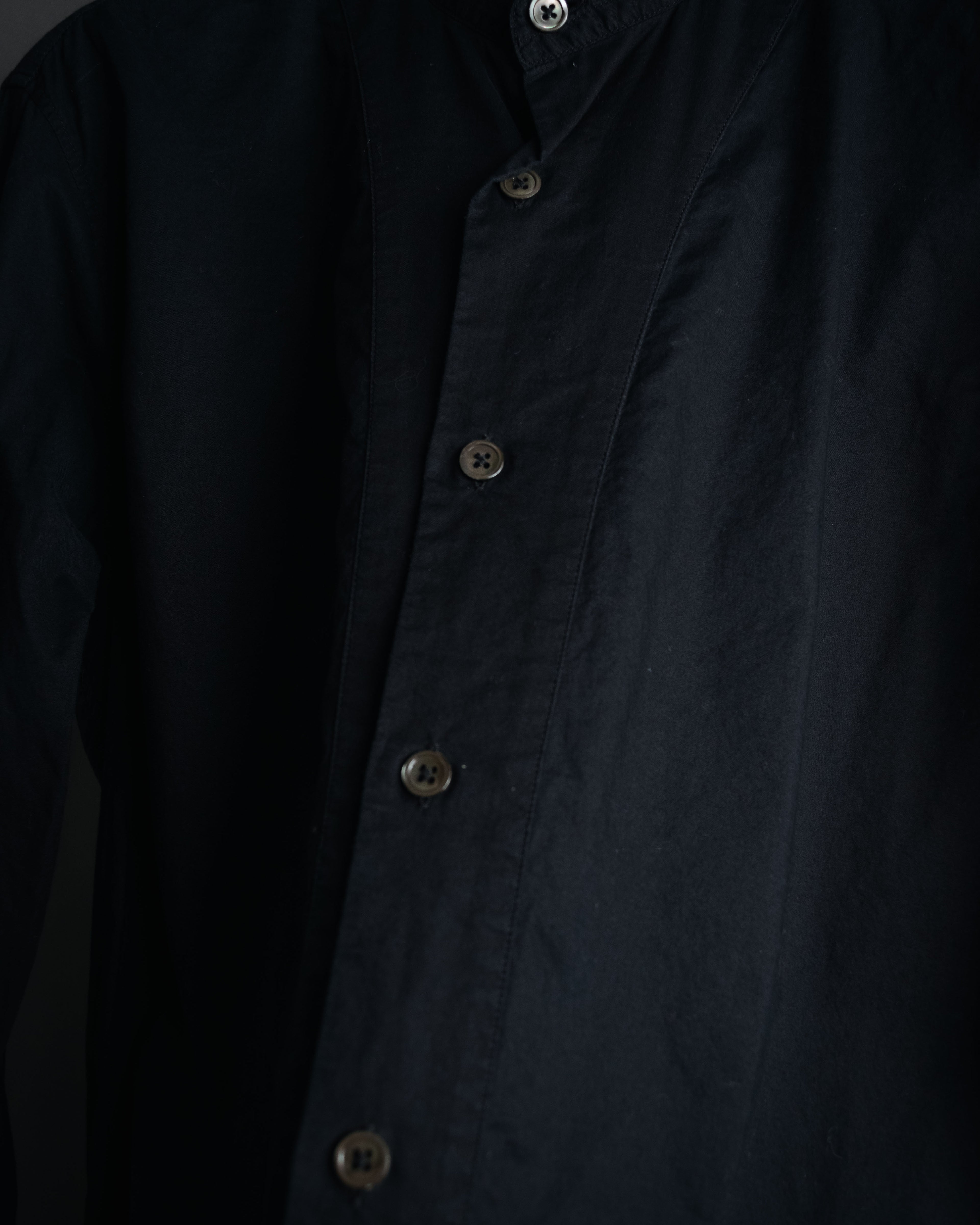 "ANN DEMEULEMEESTER" 01’s-05’s Poetically cut band collar cotton shirt