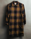 "Yves Saint Laurent" 80's-90's Plaid wool coat dress