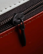 "YVES SAINT LAURENT" Large tab detail white leather shoulder bag