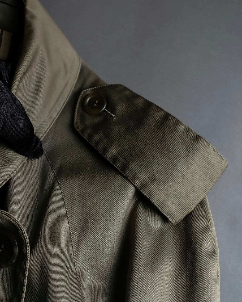 "Burberrys" Dark khaki belted trench coat