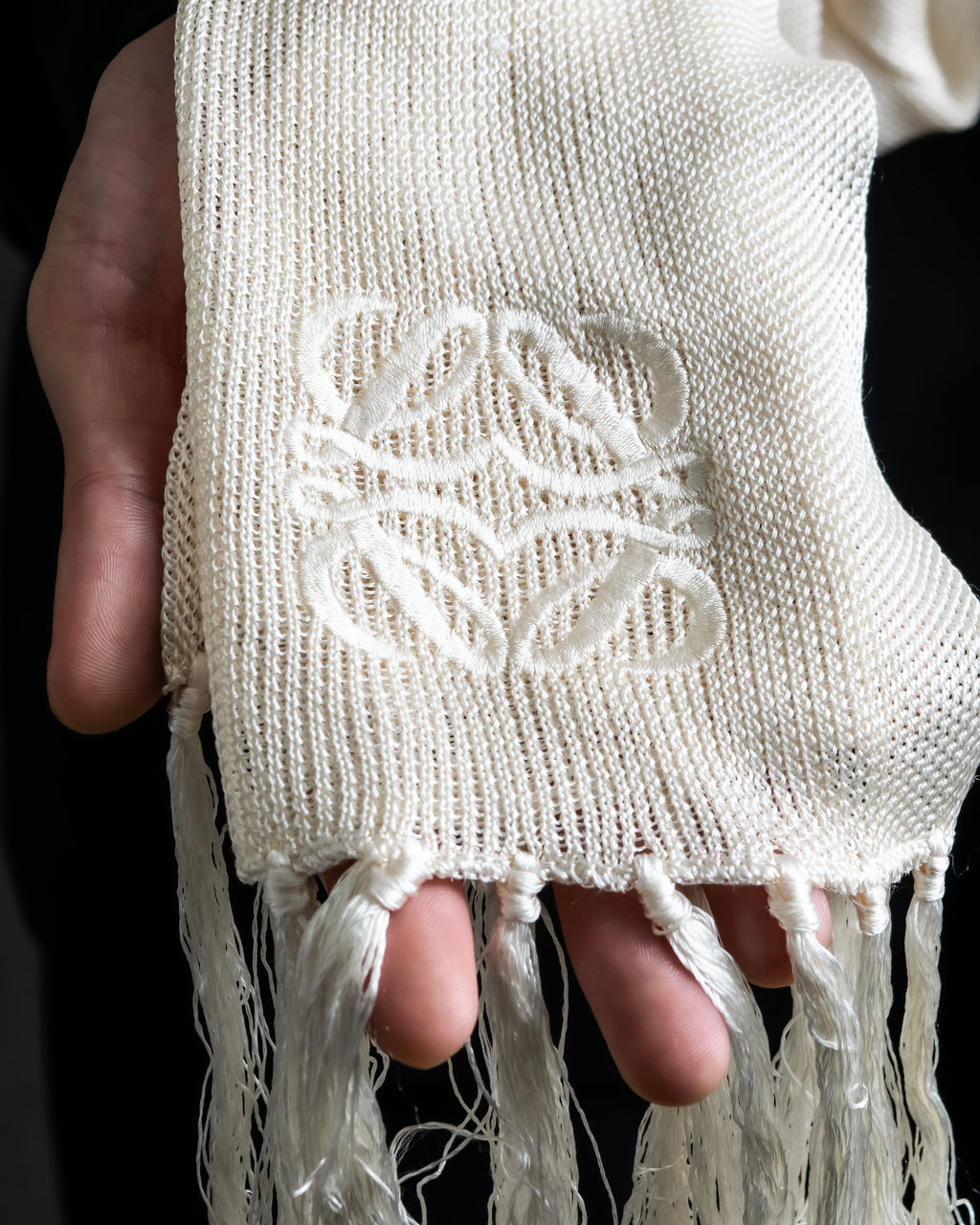 "LOEWE" Shiny silk anagram logo stole