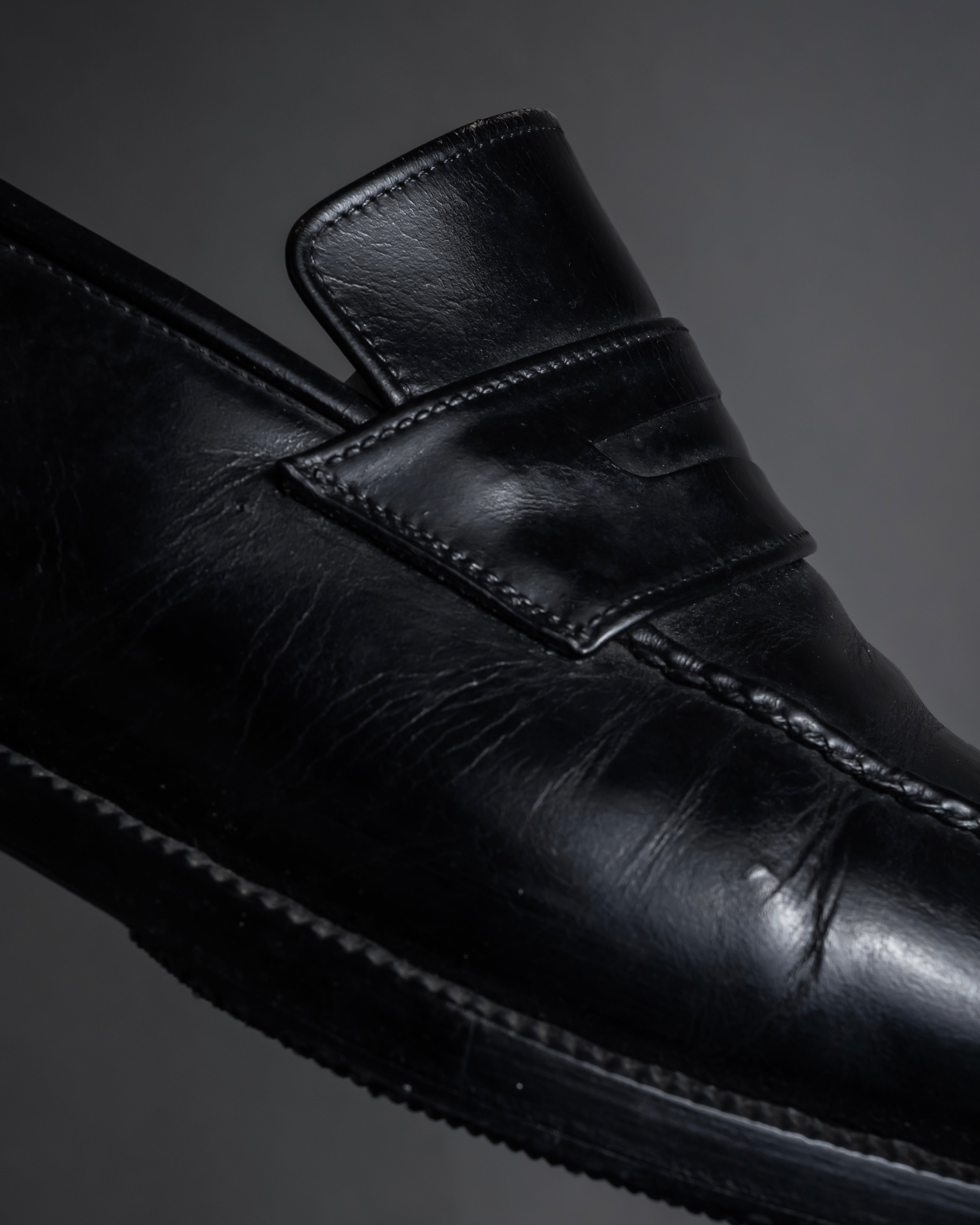 "GUCCI" 90’s classic leather penny loafers