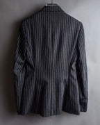 "Dolce & Gabbana" White striped shaped tailored jacket