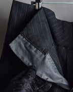 "YOHJI YAMAMOTO FEMME" 10AW Pinstripe pattern tuck wide slacks