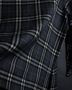 "BURBERRYS" Gold metal button design check pattern wool shirt