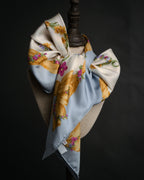 “Christian Dior” 90’s Floral logo silk scarf