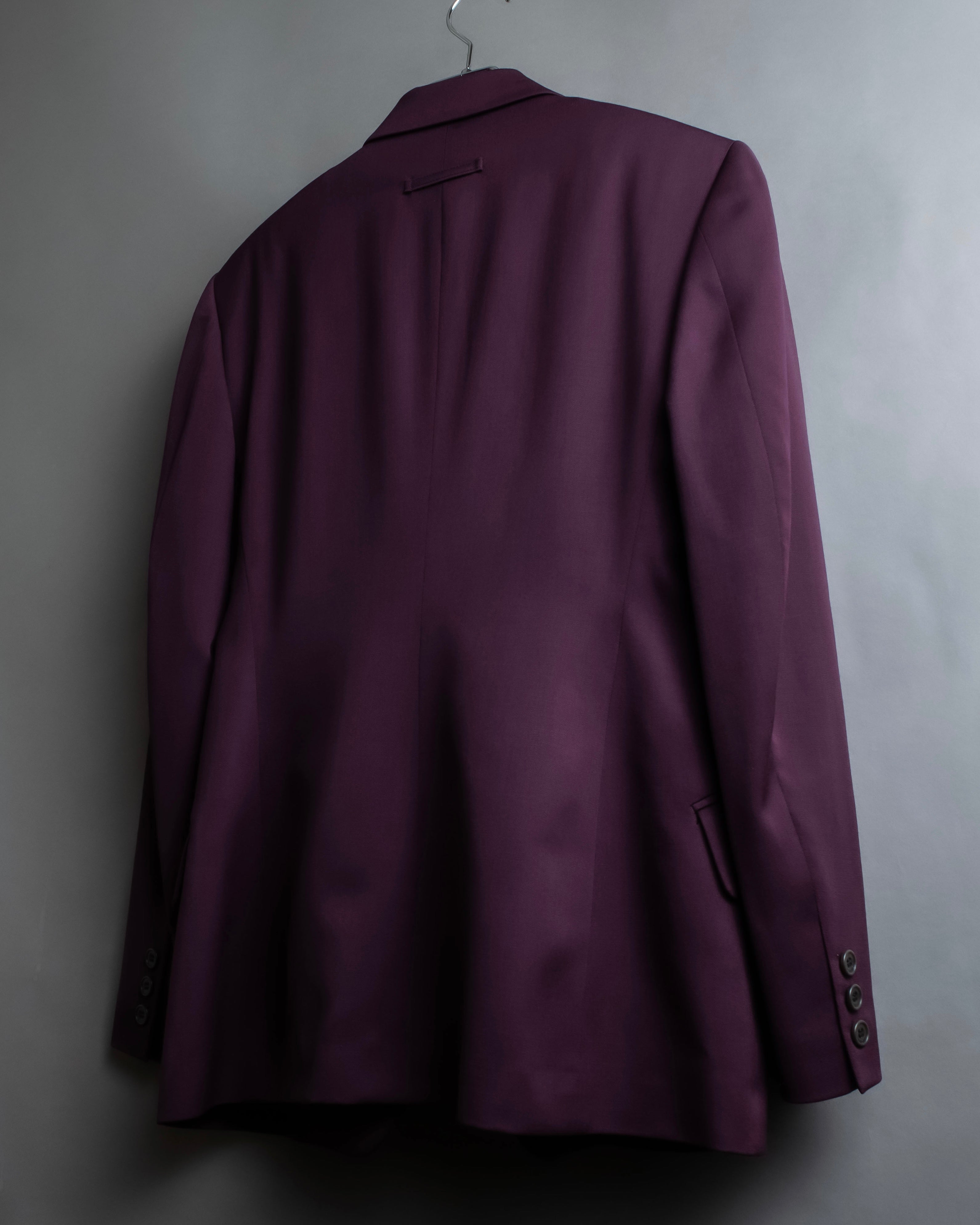 "JEAN PAUL GAULTIER FEMME"
 Beautiful purple color shaped wool tailored jacket