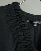 “GUCCI” 2001-2004 Tom Ford era gathered wool fringe knit top