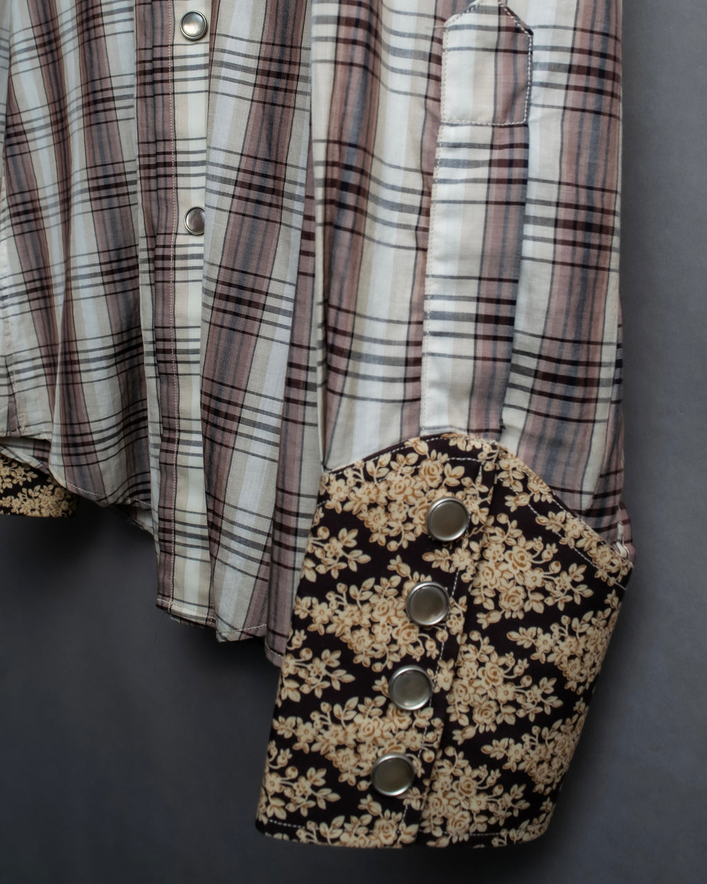 "GUCCI" Floral and checkered western shirt