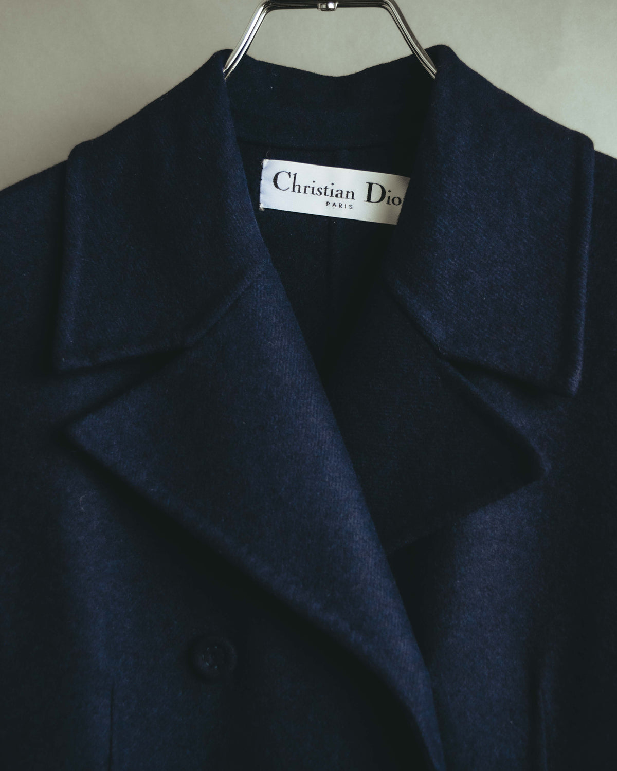 -SPECIAL- “Christian Dior” 2017 AW Navy double breasted A line long coat