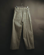 -SPECIAL- “Christian Dior” 20’s silk cotton striped straight trousers
