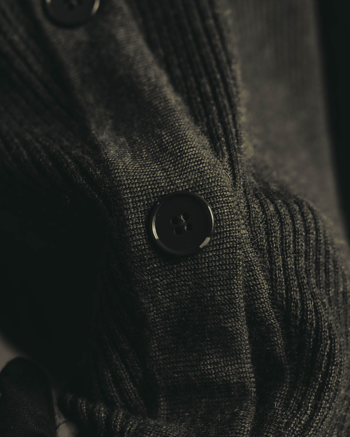 “HERMÈS” 00’s-10’s Cashmere silk ribbed V-neck cardigan