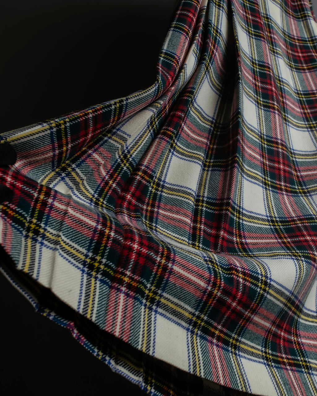 "PINK HOUSE" Tartan check pleated wrap skirt