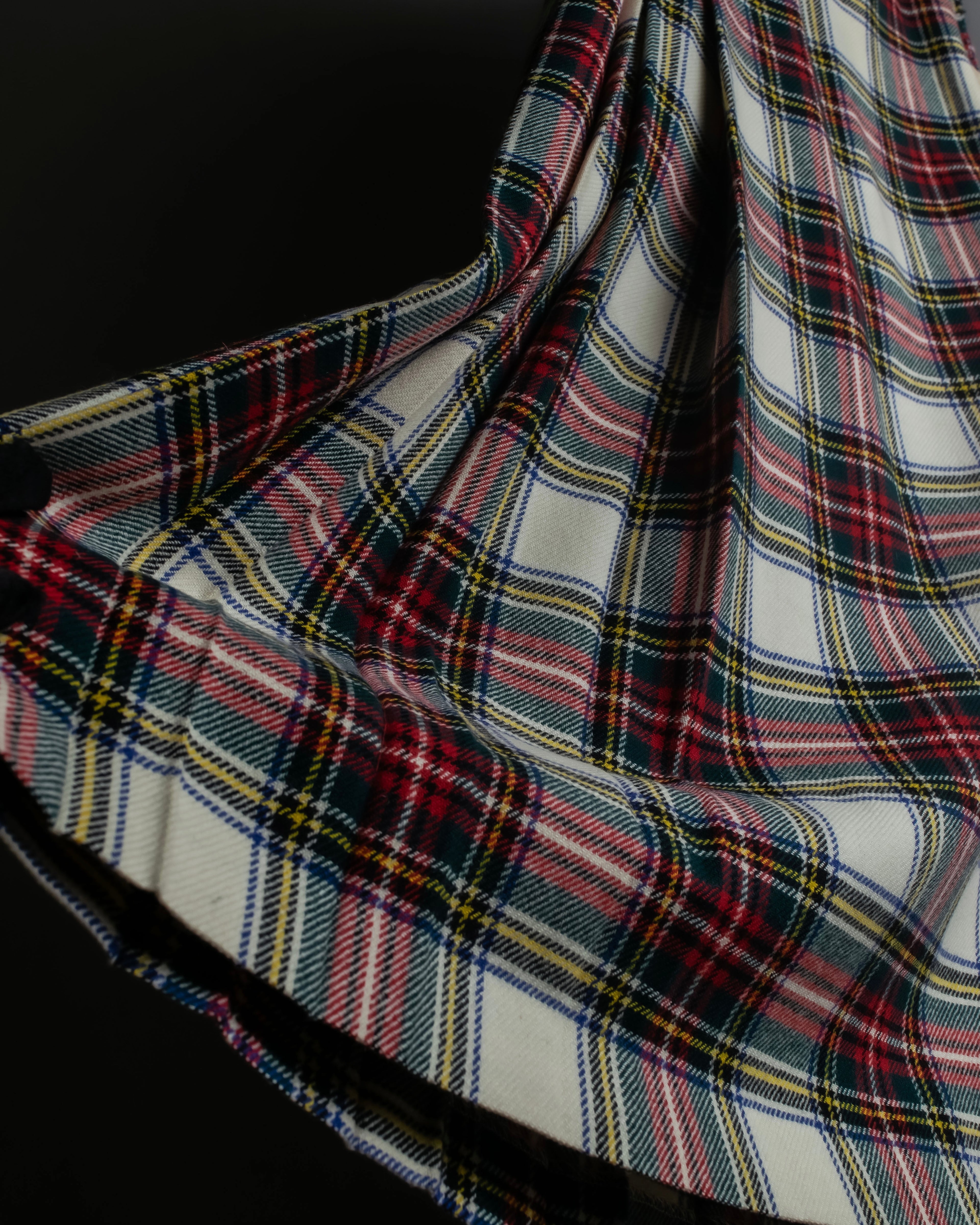 "PINK HOUSE" Tartan check pleated wrap skirt