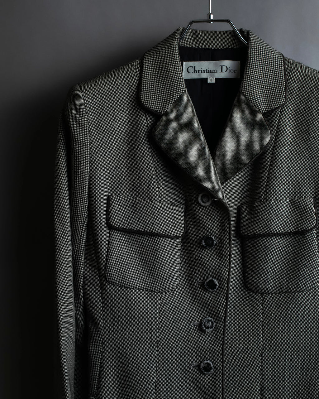 "Christian Dior" Flap pocket detail military tailored jacket