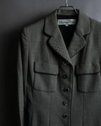 "Christian Dior" Flap pocket detail military tailored jacket