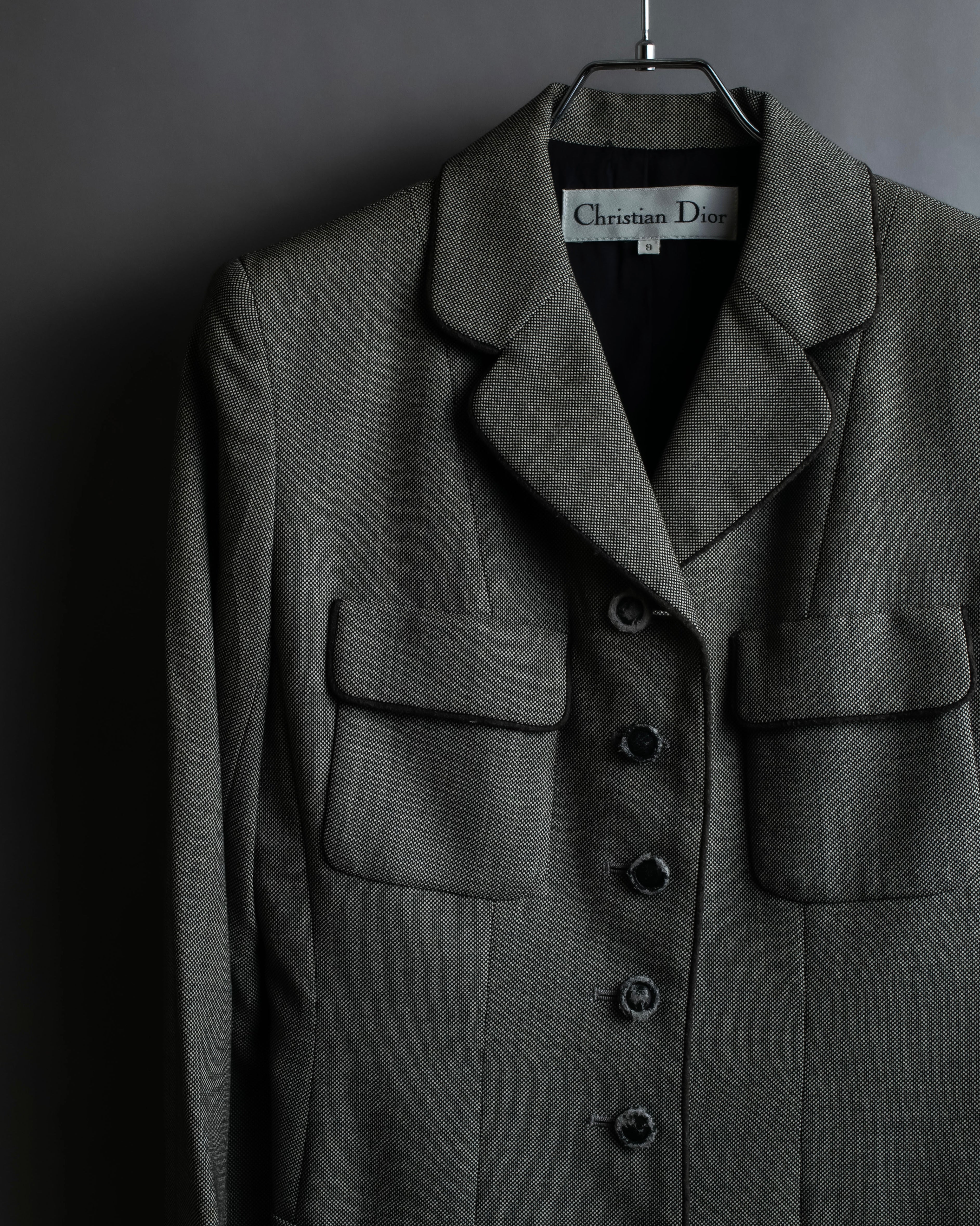 "Christian Dior" Flap pocket detail military tailored jacket
