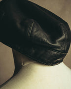 -SPECIAL- “GUCCI” 90’s-00’s Sculptural leather newsboy cap