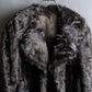 "EMBA" Large collar mid length fur coat