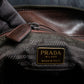 "PRADA" Brown leather chain shoulder bag