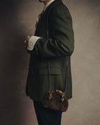 -SPECIAL- “GUCCI” 90’s bamboo handle suede half moon bag