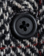 "BURBERRYS" British tweed fly front stand collar coat