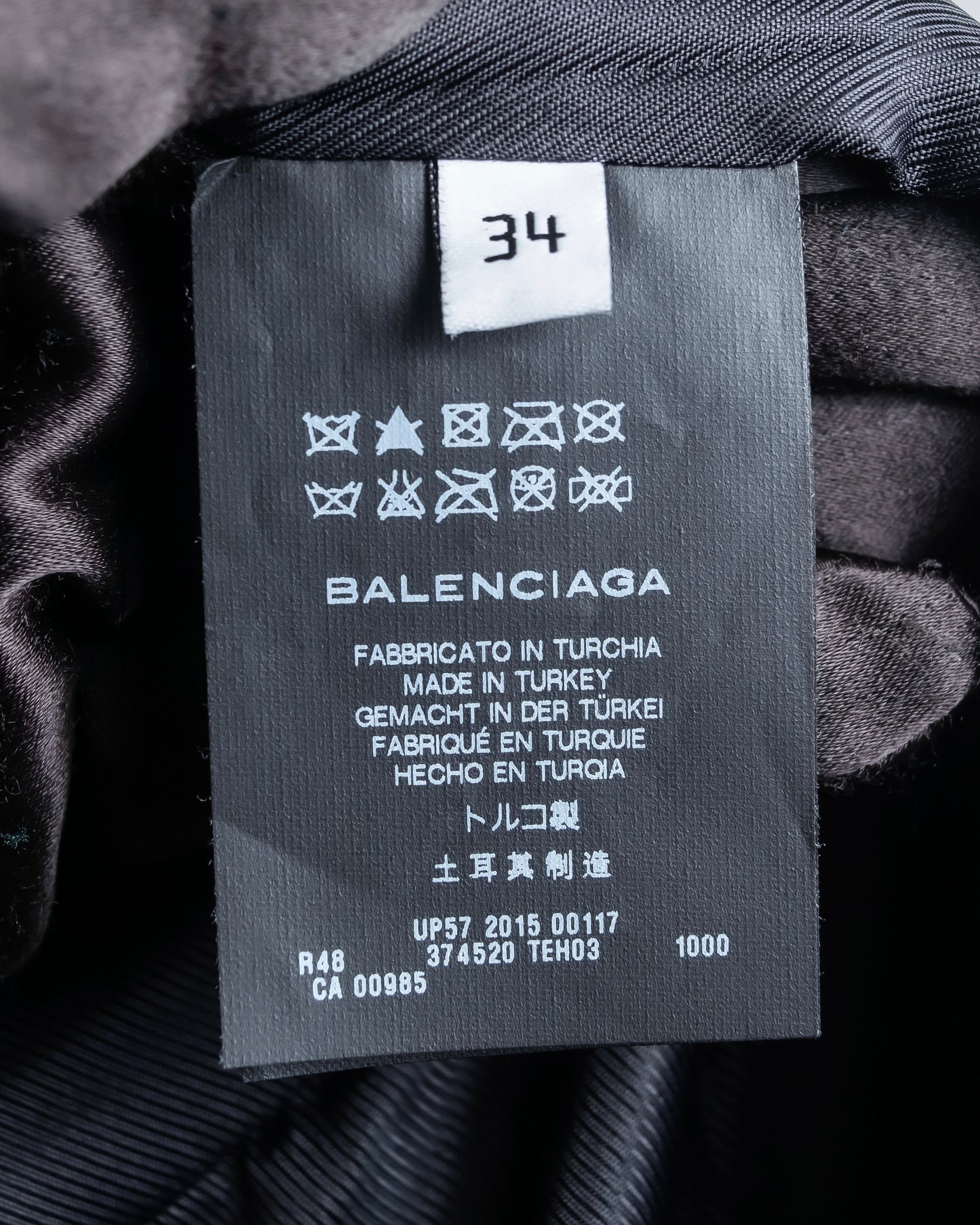 "BALENCIAGA" Lamb leather suede sleeveless dress