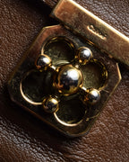 "Chloe" Fleur motif design leather long wallet