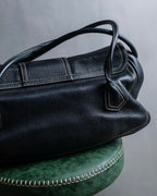 "CELINE" Gold buckle design large shoe bag shoulder bag