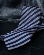"HERMES" Pink accent regimental tie