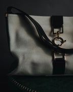 "GUCCI" 90’s-00’s suede piston-closure shoulder bag