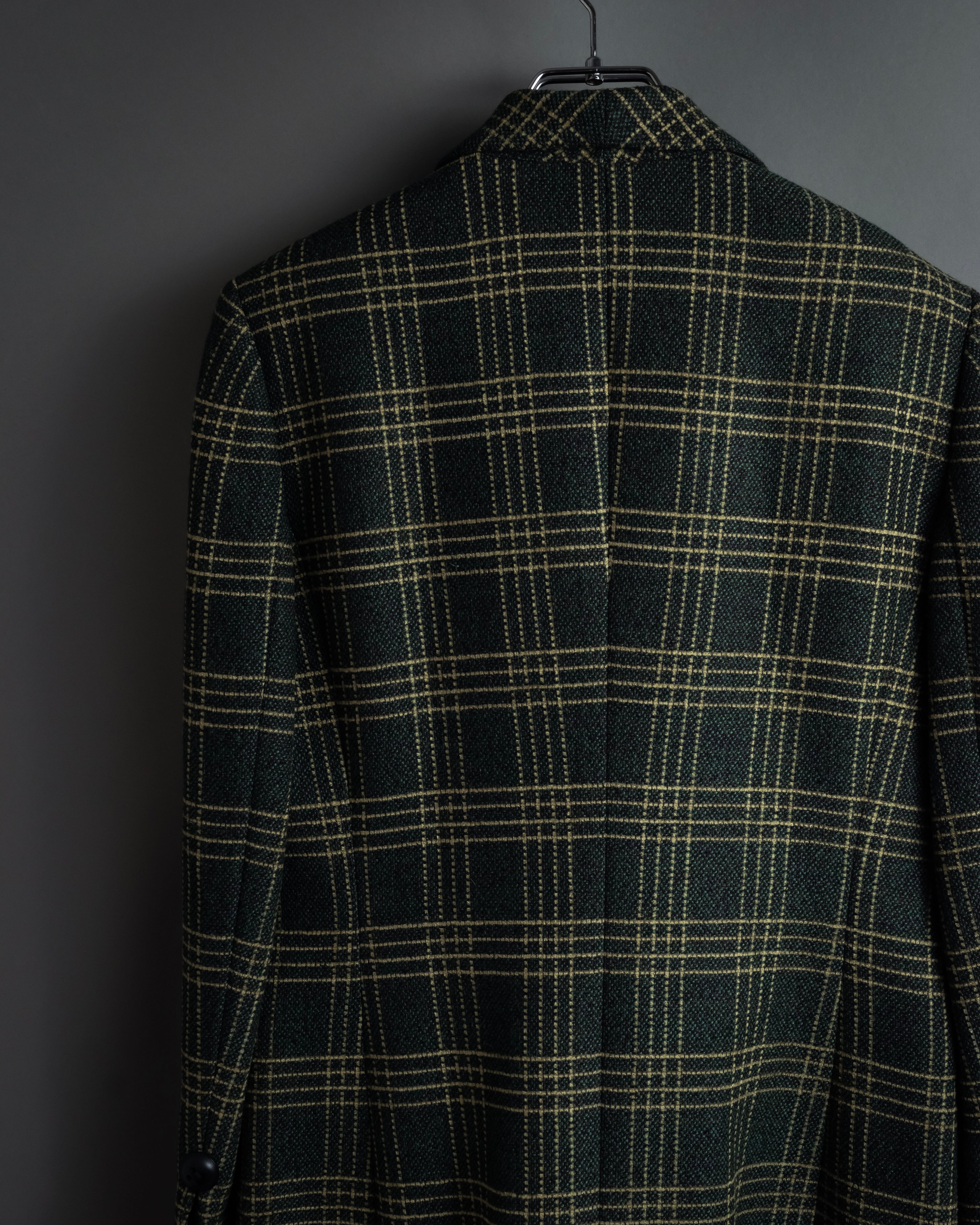 "Christian Dior" Windowpane check tailored jacket
