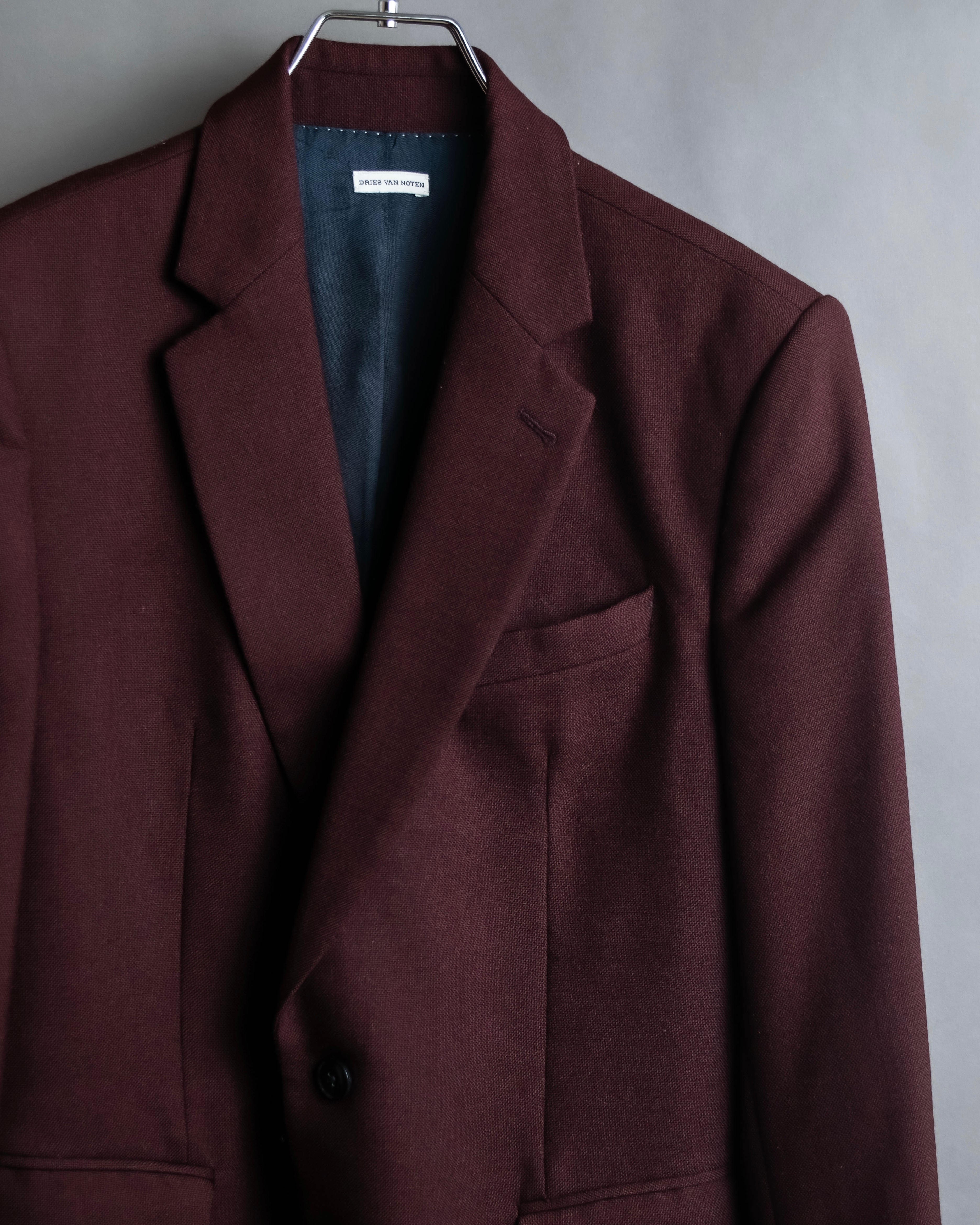 "DRIES VAN NOTTEN" Beautiful burgundy color tailored jacket