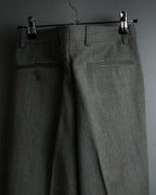"YVES SAINT LAURENT" Deep pleat tapered wool slacks
