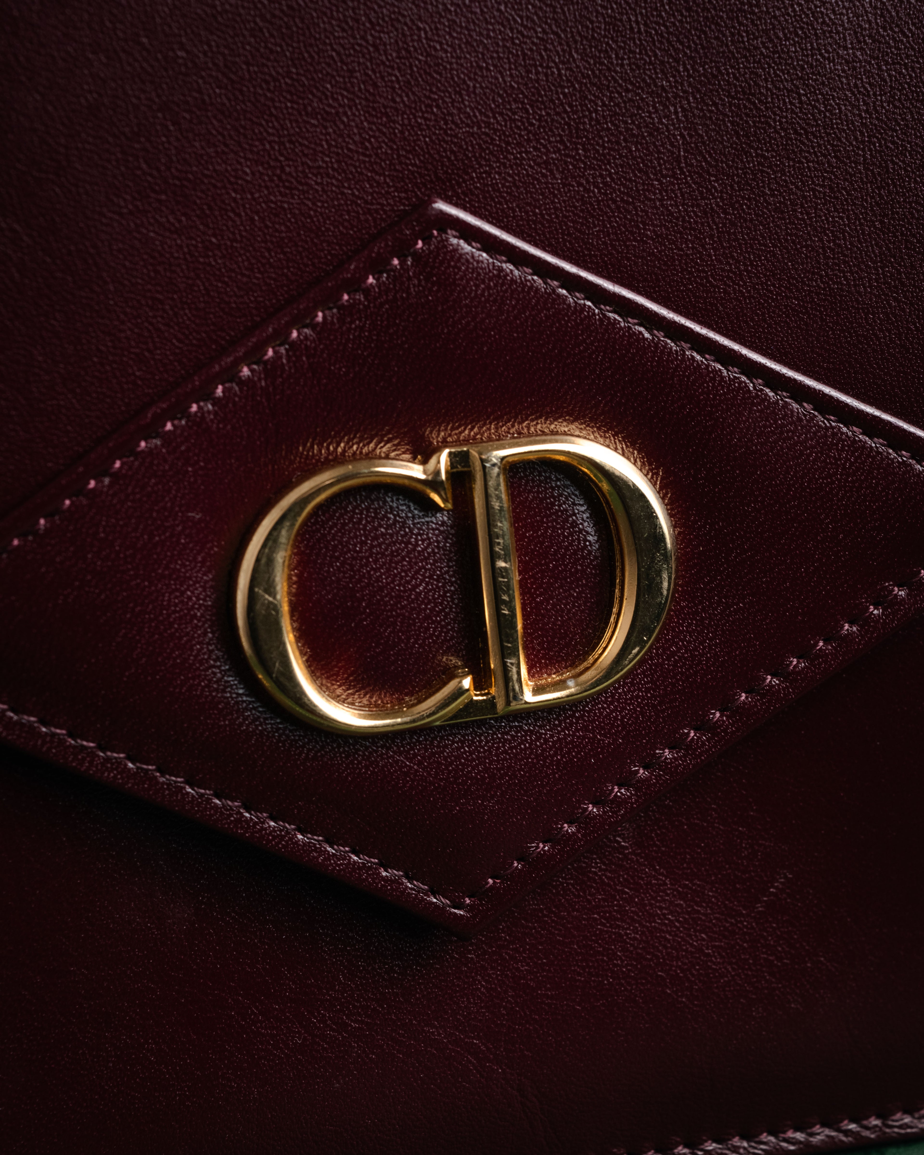 “Christian Dior” 1980’s-1990’s CD logo envelope chain bag