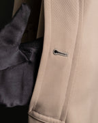 "BURBERRY" Military detail belted maxi length trench coat