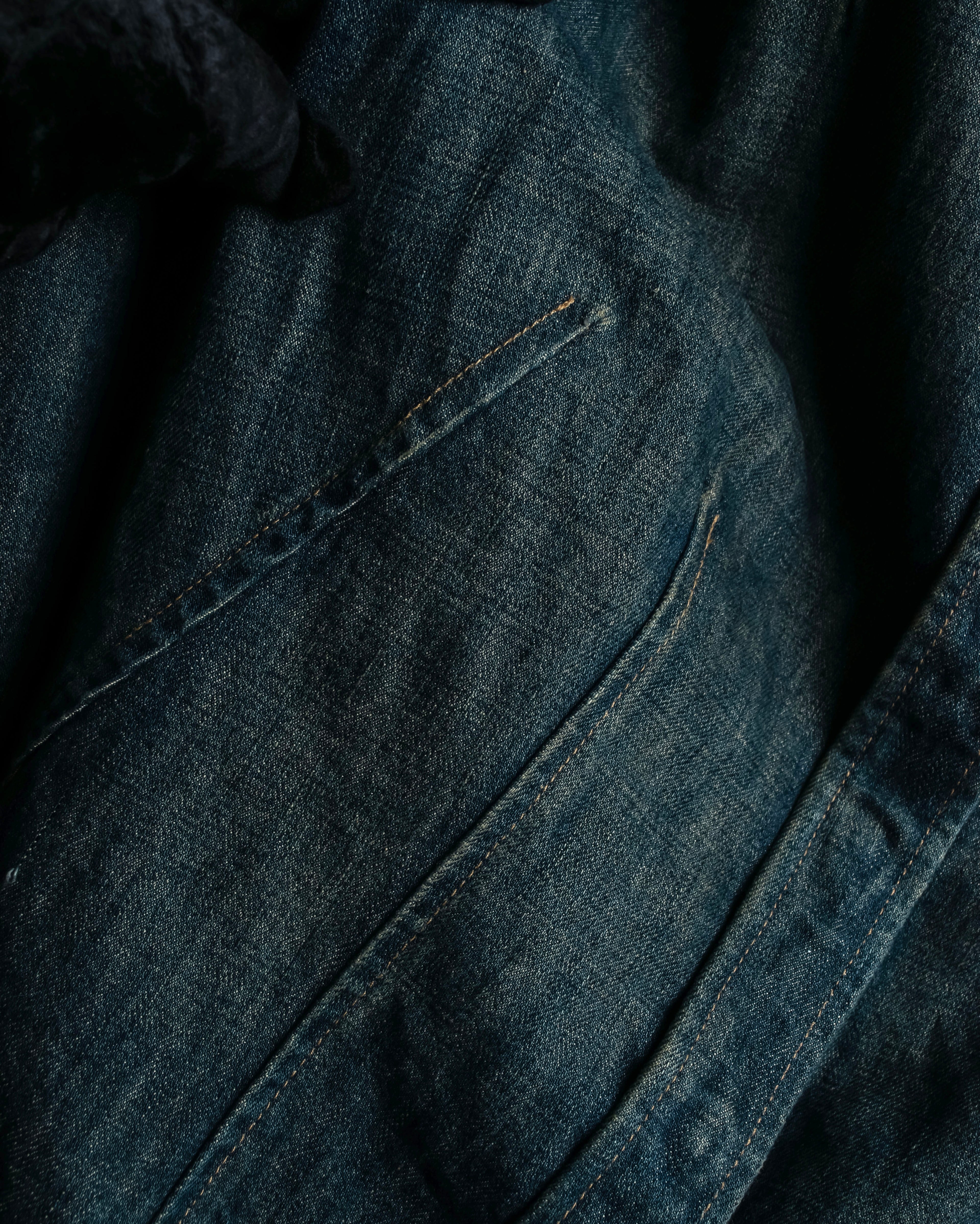 "GUCCI" Vintage faded shaped denim jacket