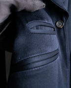 "GUCCI" Shawl collar glossy black jacket