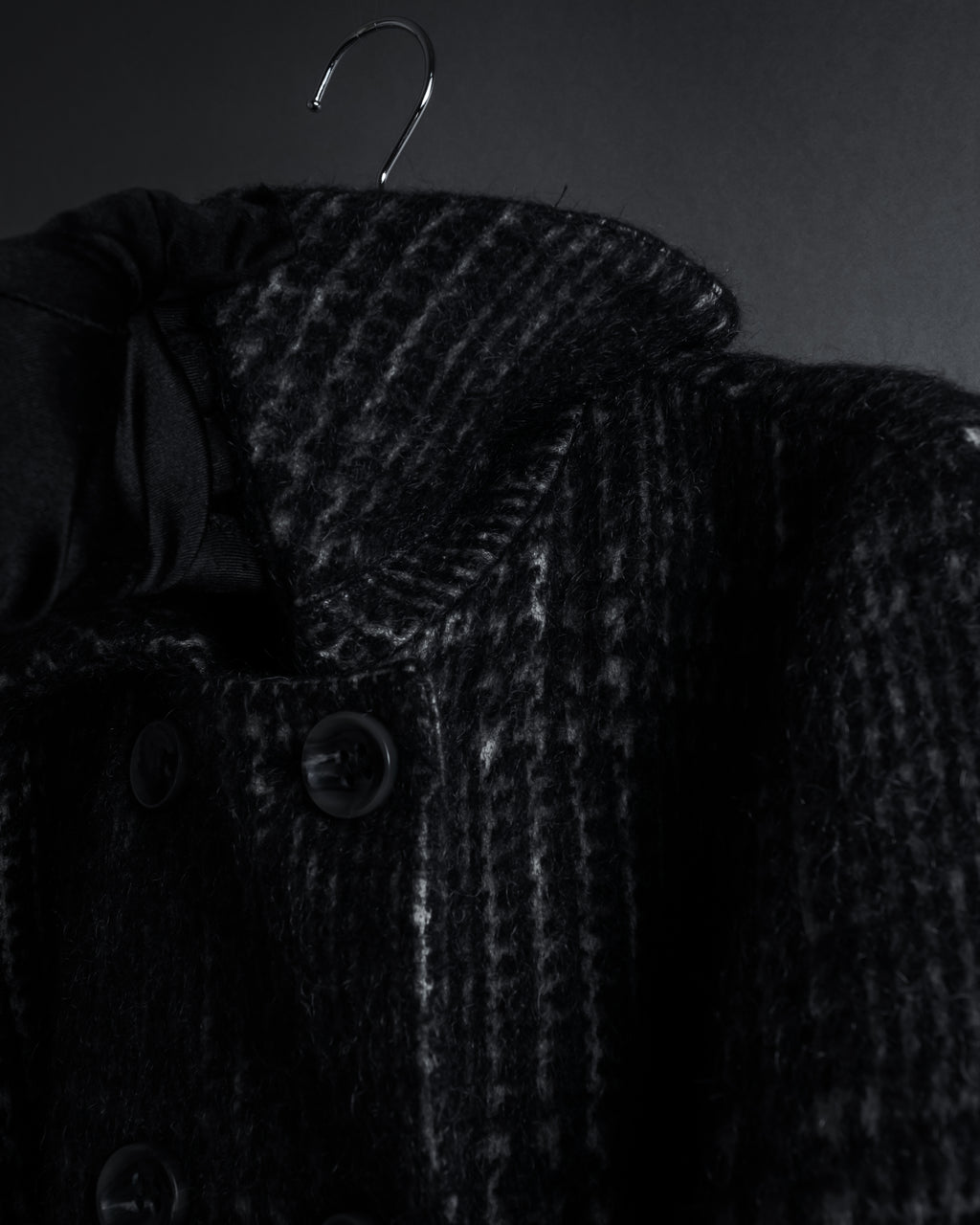 “MAX&Co.” Double-breasted houndstooth tweed coat