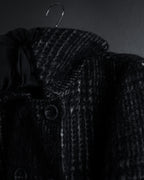 “MAX&Co.” Double-breasted houndstooth tweed coat