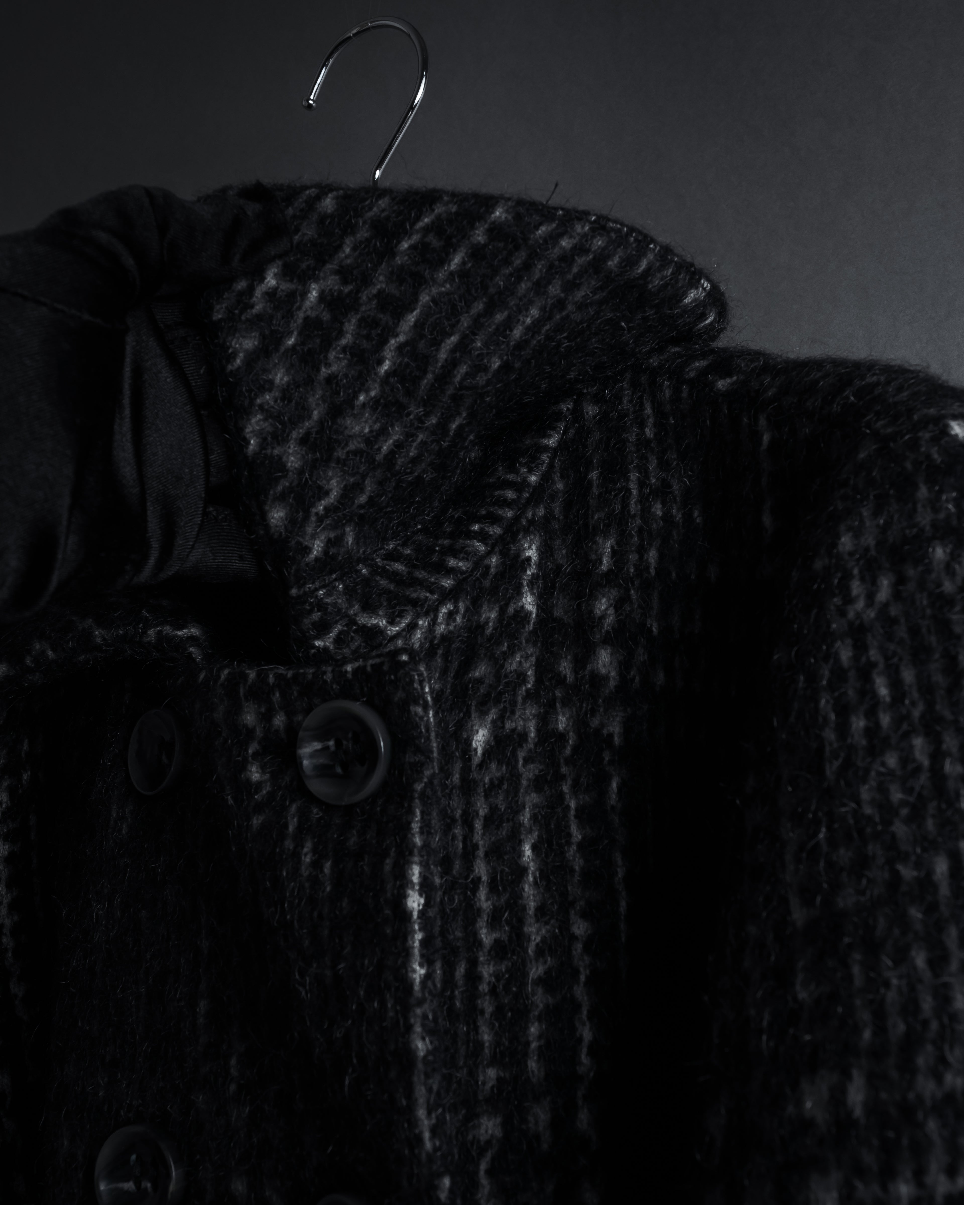 “MAX&Co.” Double-breasted houndstooth tweed coat