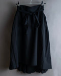"JEAN PAUL GAULTIER" Ribbon belted design pleated flare skirt