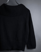 "FENDI" Raglan sleeves short length zip-up knit