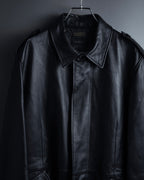 "DURBAN" Double zipper sheepskin leather coat
