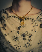 –SPECIAL– "CHANEL" 95AW Jeweled medallion pendant necklace