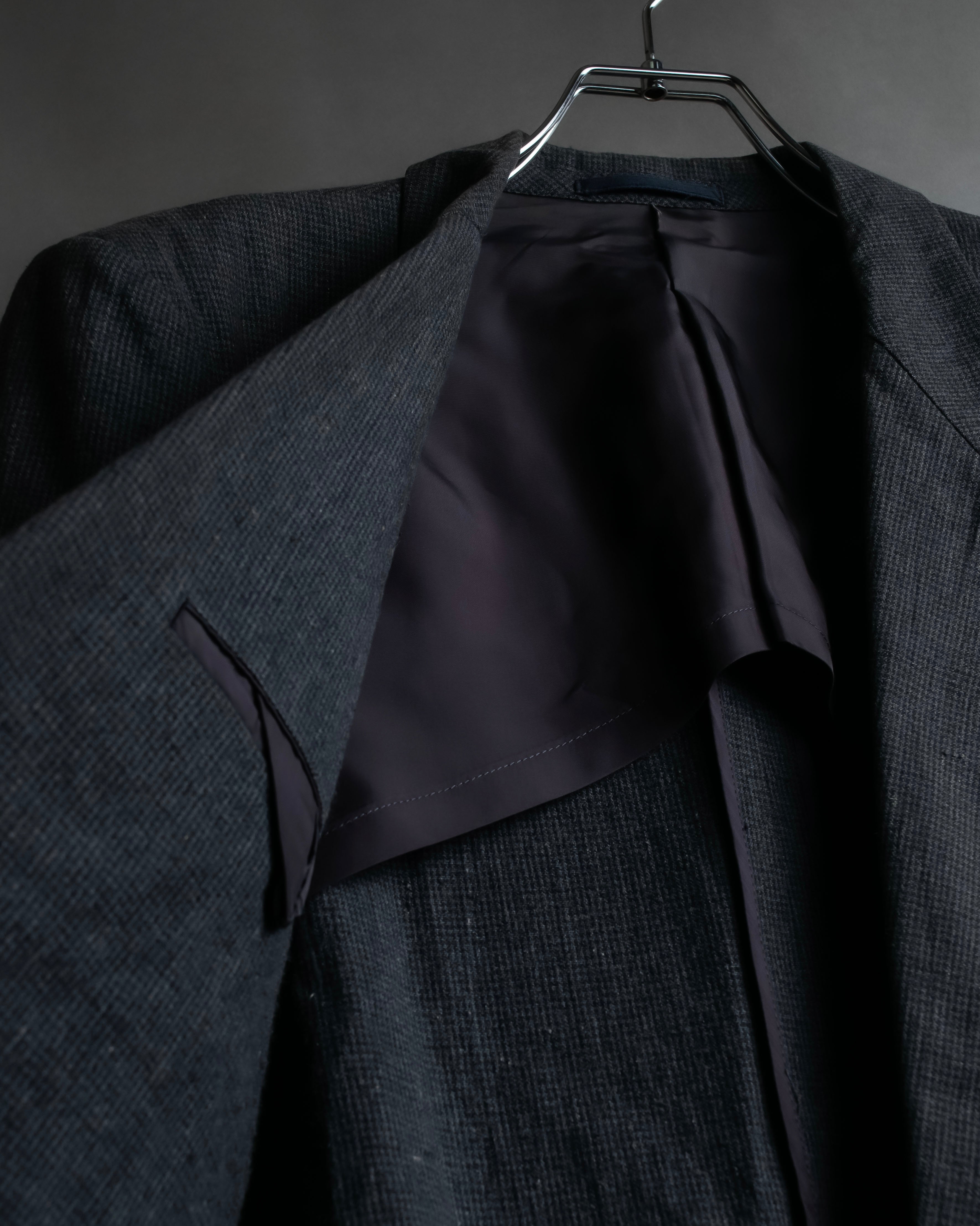 "COMME des GARCONS HOMME" 03SS fine all-over pattern cotton tailored jacket